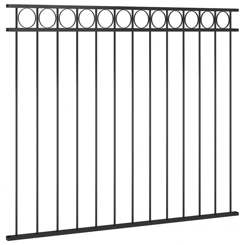 Panel ogrodzeniowy Assen stalowy 1,7x1,5 m czarny