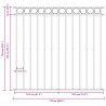 Panel ogrodzeniowy Assen stalowy 1,7x1,5 m czarny