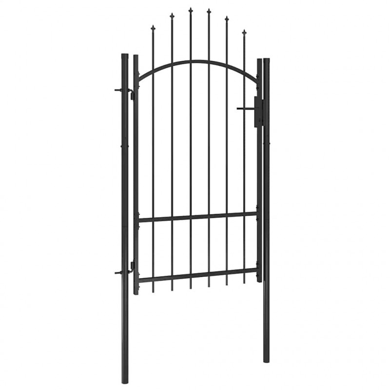Brama ogrodowa Woerden, stal, 1x1,7 m, czarna