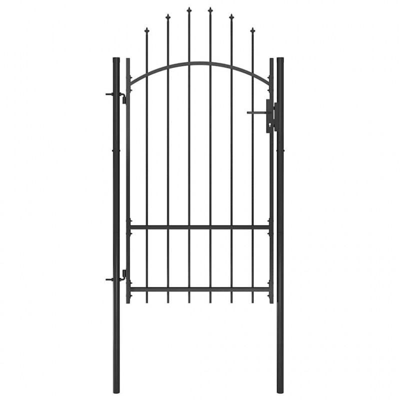 Brama ogrodowa Woerden, stal, 1x1,7 m, czarna