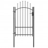 Brama ogrodowa Woerden, stal, 1x1,7 m, czarna