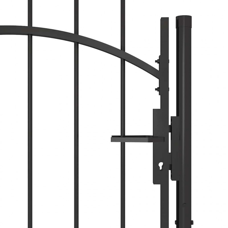 Brama ogrodowa Woerden, stal, 1x1,7 m, czarna