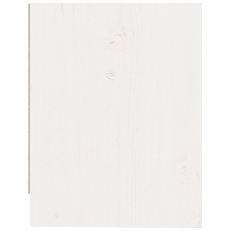 Szafki nocne, 2 szt., białe, 40x30,5x40 cm, lite drewno sosnowe