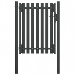 Brama ogrodowa stalowa 100x125 cm antracytowa