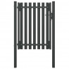 Brama ogrodowa stalowa 100x125 cm antracytowa