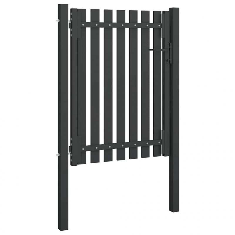 Brama ogrodowa stalowa 100x125 cm antracytowa