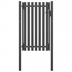Brama ogrodowa stalowa 100x150 cm antracytowa