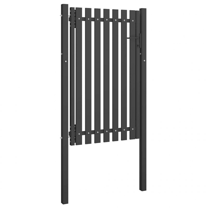 Brama ogrodowa stalowa 100x150 cm antracytowa
