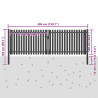 Brama ogrodowa stalowa 400x100 cm antracytowa