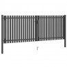 Brama ogrodowa stalowa 400x125 cm antracytowa