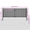 Brama ogrodowa stalowa 400x125 cm antracytowa