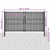 Brama ogrodowa stalowa 400x200 cm antracytowa