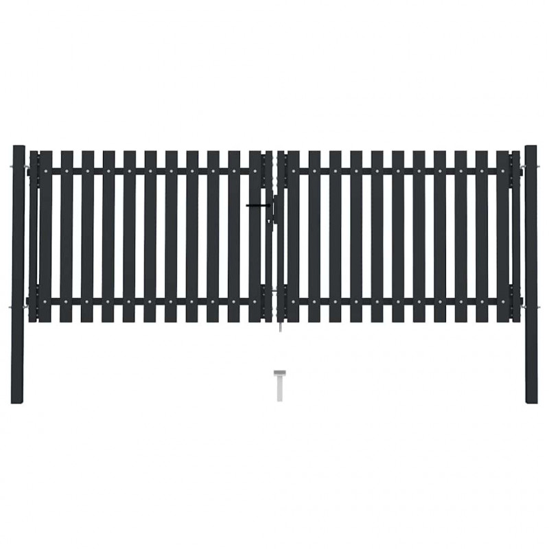 Brama ogrodzeniowa Double Door Fence Fur Steel 300x75 cm Antracyt