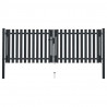 Brama ogrodzeniowa Double Door Fence Fur Steel 300x75 cm Antracyt