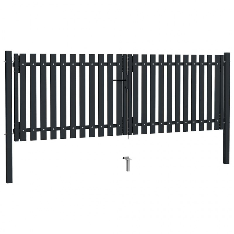Brama ogrodzeniowa Double Door Fence Fur Steel 300x75 cm Antracyt