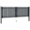 Brama ogrodzeniowa Double Door Fence Fur Steel 300x75 cm Antracyt