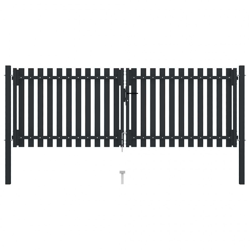 Brama ogrodzeniowa Double Door Fence Fur Steel 300x75 cm Antracyt