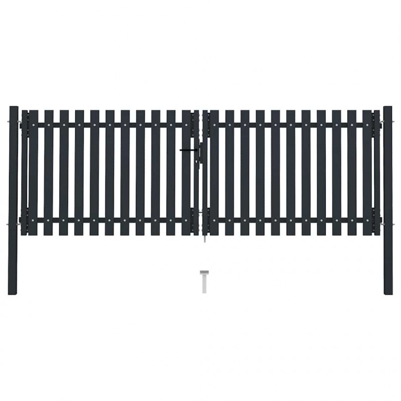 Brama ogrodzeniowa Double Door Fence Fur Steel 300x100 cm Antracyt