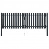 Brama ogrodzeniowa Double Door Fence Fur Steel 300x100 cm Antracyt