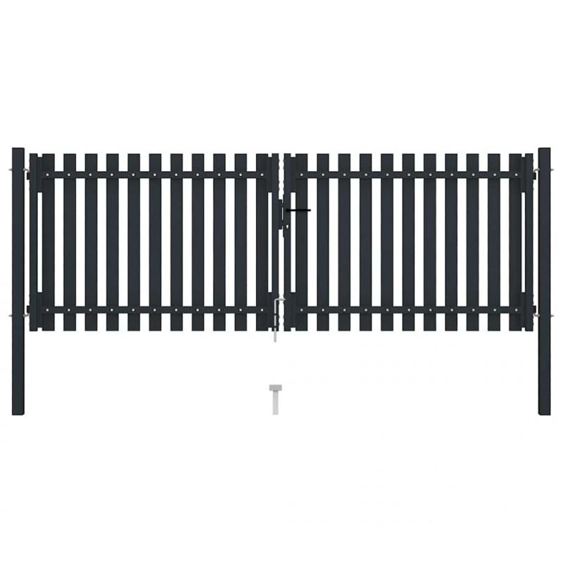 Brama ogrodzeniowa Double Door Fence Fur Steel 300x100 cm Antracyt