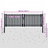 Brama ogrodzeniowa Double Door Fence Fur Steel 300x100 cm Antracyt