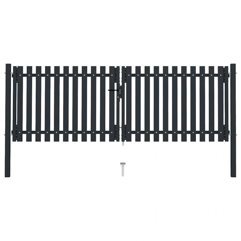 Brama ogrodzeniowa Double Door Fence Fur Steel 300x125 cm Antracyt