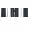 Brama ogrodzeniowa Double Door Fence Fur Steel 300x125 cm Antracyt