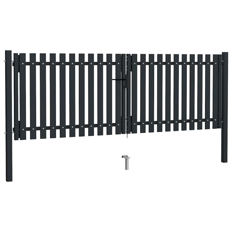 Brama ogrodzeniowa Double Door Fence Fur Steel 300x125 cm Antracyt