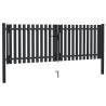 Brama ogrodzeniowa Double Door Fence Fur Steel 300x125 cm Antracyt