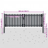 Brama ogrodzeniowa Double Door Fence Fur Steel 300x125 cm Antracyt