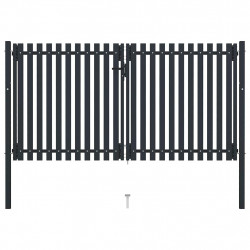 Brama ogrodzeniowa Double Door Fence Fur Steel 300x150 cm Antracyt