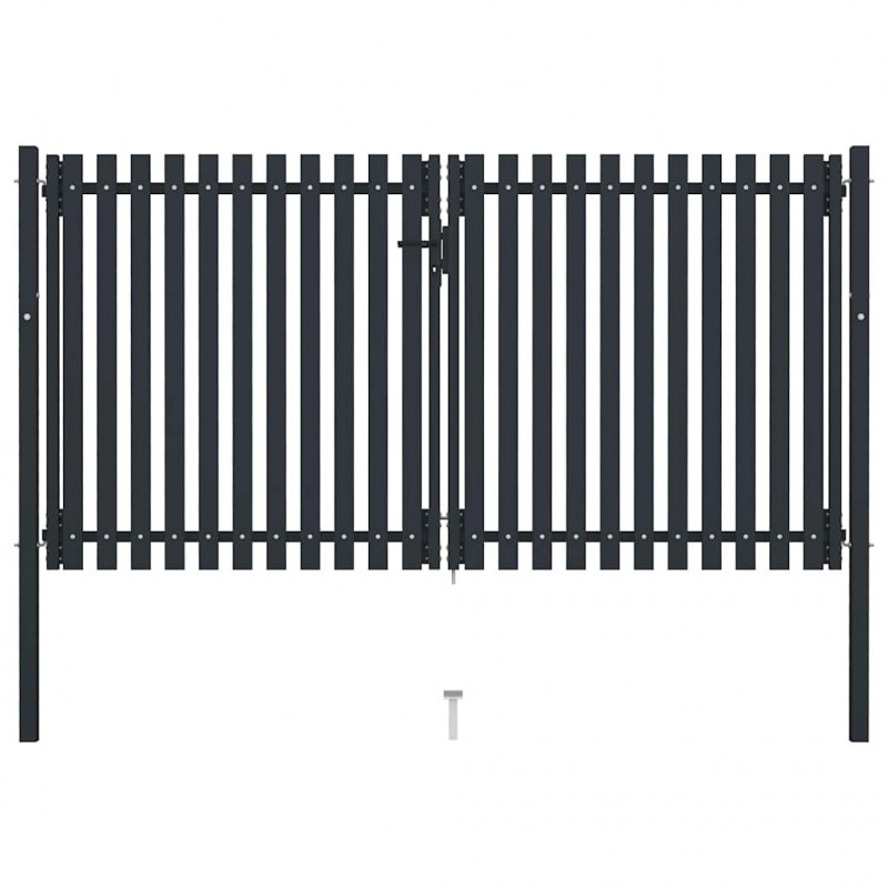 Brama ogrodzeniowa Double Door Fence Fur Steel 300x150 cm Antracyt