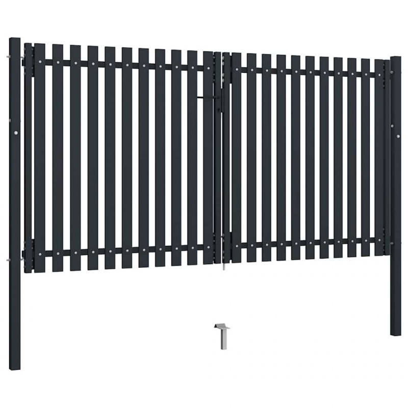 Brama ogrodzeniowa Double Door Fence Fur Steel 300x150 cm Antracyt