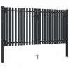 Brama ogrodzeniowa Double Door Fence Fur Steel 300x150 cm Antracyt