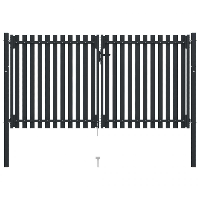 Brama ogrodzeniowa Double Door Fence Fur Steel 300x150 cm Antracyt