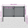 Brama ogrodzeniowa Double Door Fence Fur Steel 300x150 cm Antracyt