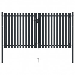 Brama ogrodzeniowa Double Door Fence Fur Steel 300x175 cm Antracyt