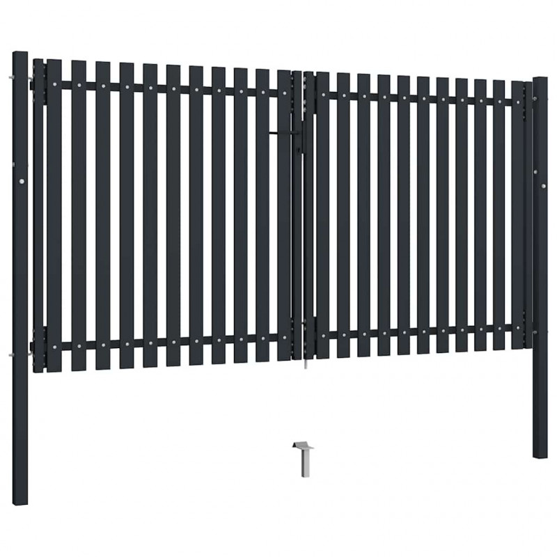 Brama ogrodzeniowa Double Door Fence Fur Steel 300x175 cm Antracyt