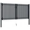 Brama ogrodzeniowa Double Door Fence Fur Steel 300x175 cm Antracyt