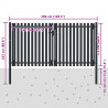 Brama ogrodzeniowa Double Door Fence Fur Steel 300x175 cm Antracyt