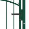 Brama ogrodzeniowa Emmen z kolcami stalowa 103x134,5 cm zielona
