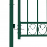 Brama ogrodzeniowa Emmen z kolcami stalowa 103x134,5 cm zielona