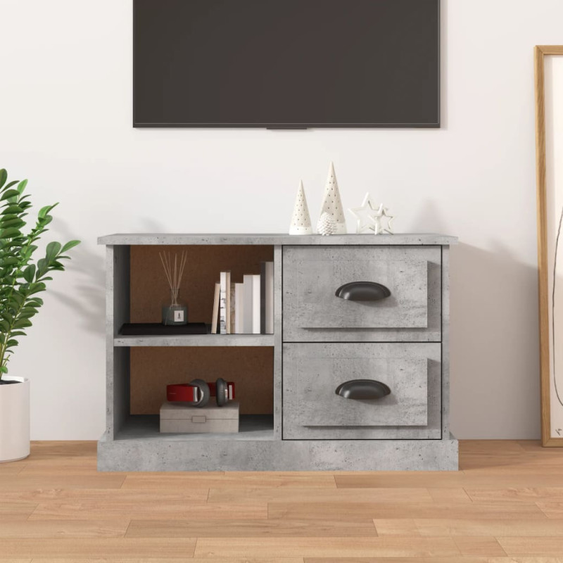 Szafka pod TV, szarość betonu, 73x35,5x47,5 cm