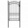 Brama ogrodzeniowa Emmen z kolcami stalowa 103x134,5 cm czarna