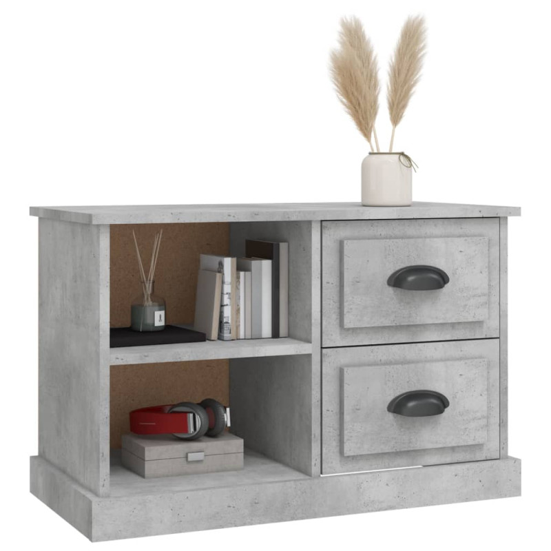 Szafka pod TV, szarość betonu, 73x35,5x47,5 cm