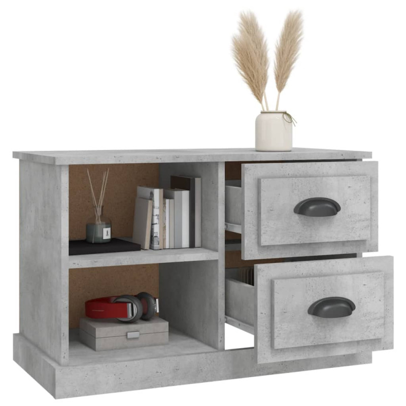 Szafka pod TV, szarość betonu, 73x35,5x47,5 cm