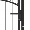 Brama ogrodzeniowa Emmen z kolcami stalowa 104x109,5 cm czarna