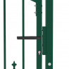 Brama ogrodzeniowa Emmen z kolcami stalowa 104x97 cm zielona