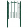 Brama ogrodzeniowa Emmen z kolcami stalowa 104x109,5 cm zielona