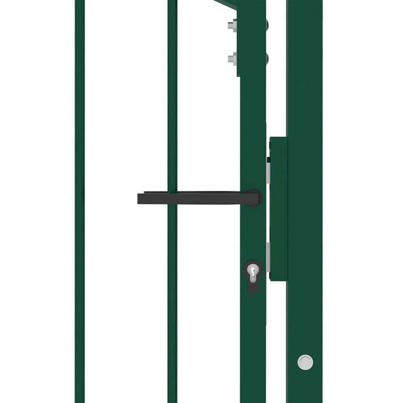 Brama ogrodzeniowa Emmen z kolcami stalowa 104x109,5 cm zielona